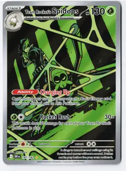 Team Rocket's Spidops 187/182 - Pokemon Destined Rivals Illustration Rare IR NM - Image 1