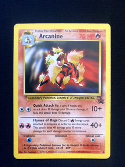 Arcanine #6 vintage Black Star Promo Pokemon WOTC Wizards of the Coast - Image 1