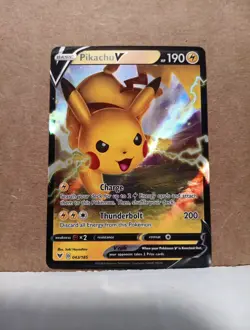 PIKACHU V 043/185 HOLO RARE V VIVID VOLTAGE POKEMON HOLO NM - Image 1