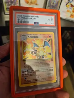 Pokemon Charizard Holo #4 Base 2 PSA 4 2000 WOTC - Image 1