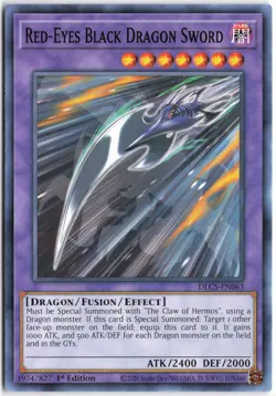 Yugioh - Red-Eyes Black Dragon Sword DLCS-EN063 1st Edition - Dragons of Legend: - Image 1