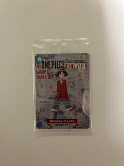 ONE PIECE Card Game Monkey D. Luffy SEALED College Basketball US Voyage Promo - Image 1