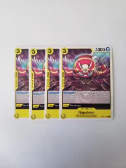 4x Playset NM/M Napoleon OP03-117 One Piece Card Game English TCG - Image 1