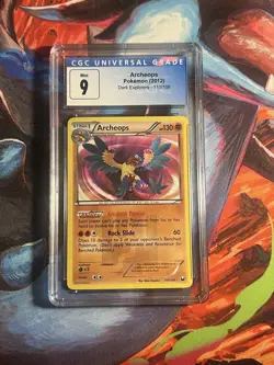 POKEMON CARD 2012 ARCHEOPS HOLO SHINY 110/108 BLACK & WHITE DARK EXPLORERS CGC 9 - Image 3