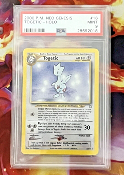 Pokemon Card PSA 9 Togetic Neo Genesis 2000 Holo WOTC Ultra Rare 16/111 - Image 1