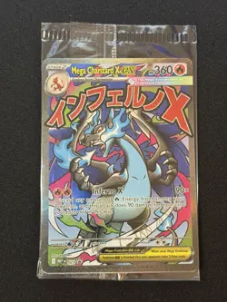 SEALED Mega Charizard x EX 023 Mega Evolution Promo with Oricorio 024 Card - Image 1