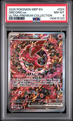 Pokemon Oricorio EX Black Star Promo Card 024 Phantasmal Flames PSA 8 - Image 1