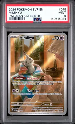 PSA 9 Mimikyu 075 SV: Pokemon Black Star Promo Pokemon Card - Image 1