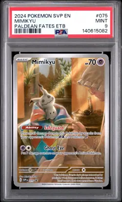PSA 9 Mimikyu 075 SV: Pokemon Black Star Promo Pokemon Card - Image 1
