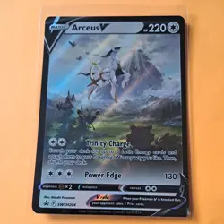 Arceus V SWSH204 Black Star PROMO Pokemon card Rare holo Excellent condition - Image 1