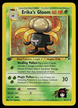 Pokemon Card - Erika's Gloom Gym Heroes 45/132 Uncommon 1st Edition - Image 1