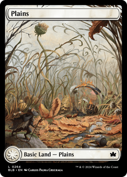 x1 Plains BLB Bloomburrow MTG 264 FULL ART BASIC LAND M/NM 1x - Image 1