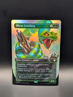 MTG - Ohran Frostfang - FOIL BORDERLESS - Snow Creature Snake - CMM #650 - Rare - Image 1