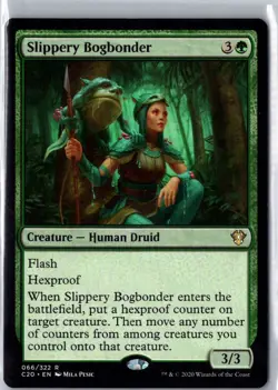 SLIPPERY BOGBONDER 66 RARE COMMANDER 2020 MAGIC: THE GATHERING NM - Image 1