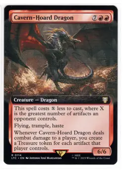 MTG Cavern-Hoard Dragon (Extended Art), Commander: the Lord of the Rings (LTC) - Image 1