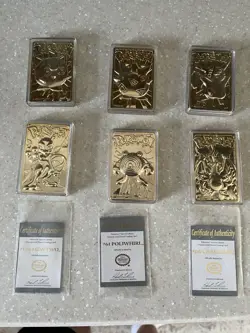 Pokemon 23k gold plated trading card set - Image 1