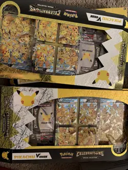 Lot Of 4 Pokemon TCG Celebrations Special Collection Pikachu V Union Box Factory 820650809156 - Image 1