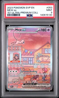 2023 POKEMON SVP EN-SV BLACK STAR PROMO 151 ULTRA-PREM COLL #053 MEW EX PSA 9 - Image 1