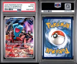 2025 POKEMON SVP EN-SV BLACK STAR PROMO #203 TEAM ROCKET'S WOBBUFFET PSA 8 - Image 3
