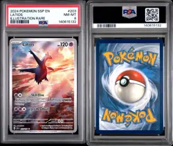 2024 POKEMON SSP EN-SURGING SPARKS ILLUSTRATION RARE #203 LATIOS PSA 8 - Image 3