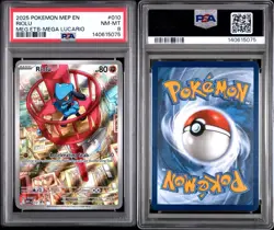2025 POKEMON MEP MEGA EVOLUTION ETB PROMO #010 RIOLU PSA 8 - Image 3