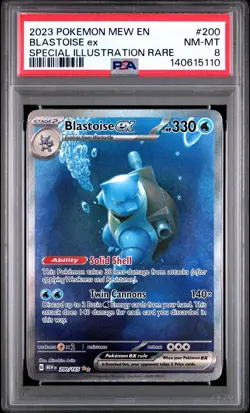 Blastoise ex 200/165 PSA 8 NM-MT Secret Rare Holo Scarlet & Violet 151 Pokemon - Image 1
