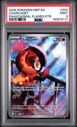 2025 Pokemon CHARCADET #022 Phantasmal Flames Promo PSA 9 MINT - Image 1