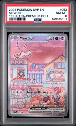 2023 Pokemon 151 English Mew EX #53 SVP Ultra Premium Collection PSA 8 - Image 1