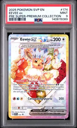 2925 Pokemon SVP EN Pre Super-Premium Collection #174 Eevee ex PSA 9 - Image 1