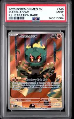 2025 POKEMON MEG EN-MEGA EVOLUTION ILLUSTRATION RARE #146 MARSHADOW PSA 9 - Image 1