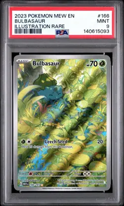 2023 Pokemon Bulbasaur Illustration Rare #166 PSA 9 Mew-151 Scarlet & Violet - Image 1