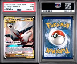 Latias & Latios GX 113/181 Sun & Moon Team Up Holo Pokemon PSA 9 - Image 3