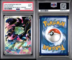 2025 POKEMON Mega Evolution - Box Topper - Bulbasaur Stamped Version - PSA 9 - Image 3