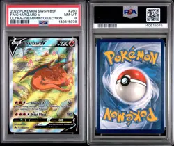 2022 Pokemon Charizard V SWSH260 SWSH Promo Full Art Holo PSA 8 - Image 3
