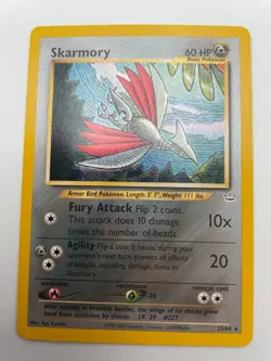 Pokemon TCG - Skarmory 23/34 Rare - Neo Revelation NM- - Image 1