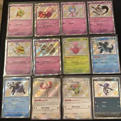 Pokemon TCG Lot of 12 Paladean Fates Shiny Holo Rare NM Mimikyu, Ralts Etc - Image 1
