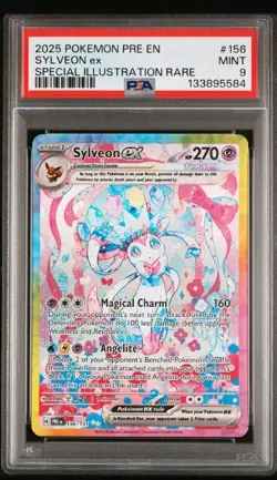 Pokemon Sylveon ex 156/131 Prismatic Evolutions Special Illustration Rare PSA 9 - Image 1