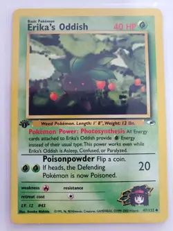 Erika's Oddish - 1st Edition - 47/132 Gym Heroes - Pokemon TCG - 2000 LP - Image 1