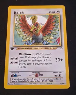 Ho-oh 18/64 Neo Revelation 1st Edition LP Lightly Played 1st Edition Non Holo - Image 1