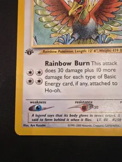 Ho-oh 18/64 Neo Revelation 1st Edition LP Lightly Played 1st Edition Non Holo - Image 5