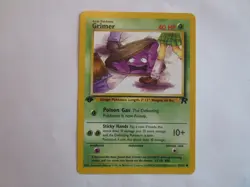 GRIMER FIRST EDITION # 57/82 NONE HOLO POKEMON CARD - Image 1