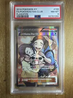 Pokemon Fan Club - 106/106 - Pokemon Flashfire XY Full Art Ultra Rare Card PSA 8 - Image 1