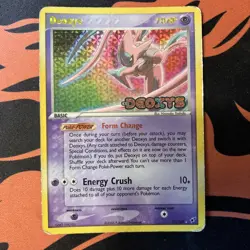 Deoxys 17/107 EX Deoxys Reverse Holo Stamped Pokemon Card 2005 MP - Image 1