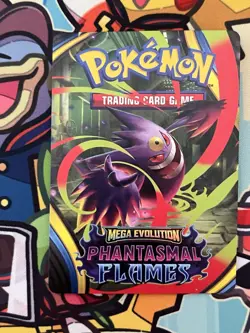 Pokemon TCG Phantasmal Flames Trainer Tips Art Card Ft. Mega Gengar & Checklist - Image 1
