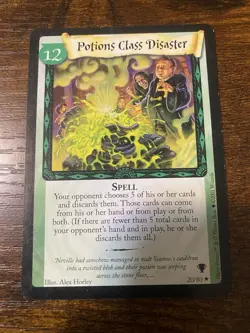 Harry Potter TCG 20/80 Potions Class Disaster trading card - Image 1
