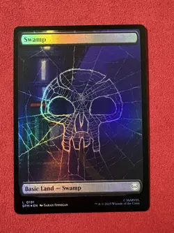 Foil Swamp - MTG Magic The Gathering Marvel's Spider-Man SPM #191 Full Art - Image 1