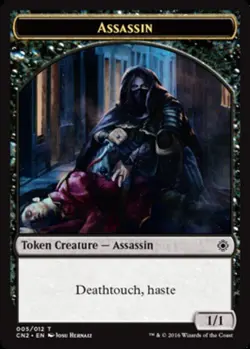 Assassin Token Light Play, English Magic the Gathering MTG Conspiracy 2 - Image 1