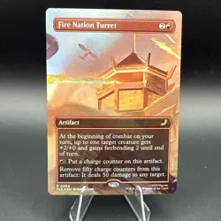 Fire Nation Turret (Borderless) FOIL Avatar: The Last Airbender MTG NM TCG - Image 1