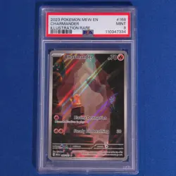 2023 Pokemon Mew EN-151 Charmander #168 Illustration Rare PSA 9 - Image 1