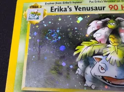 LP+ Erika's Venusaur Holo Swirl Gym Challenge 4/132 Unlimited Pokemon TCG - Image 3